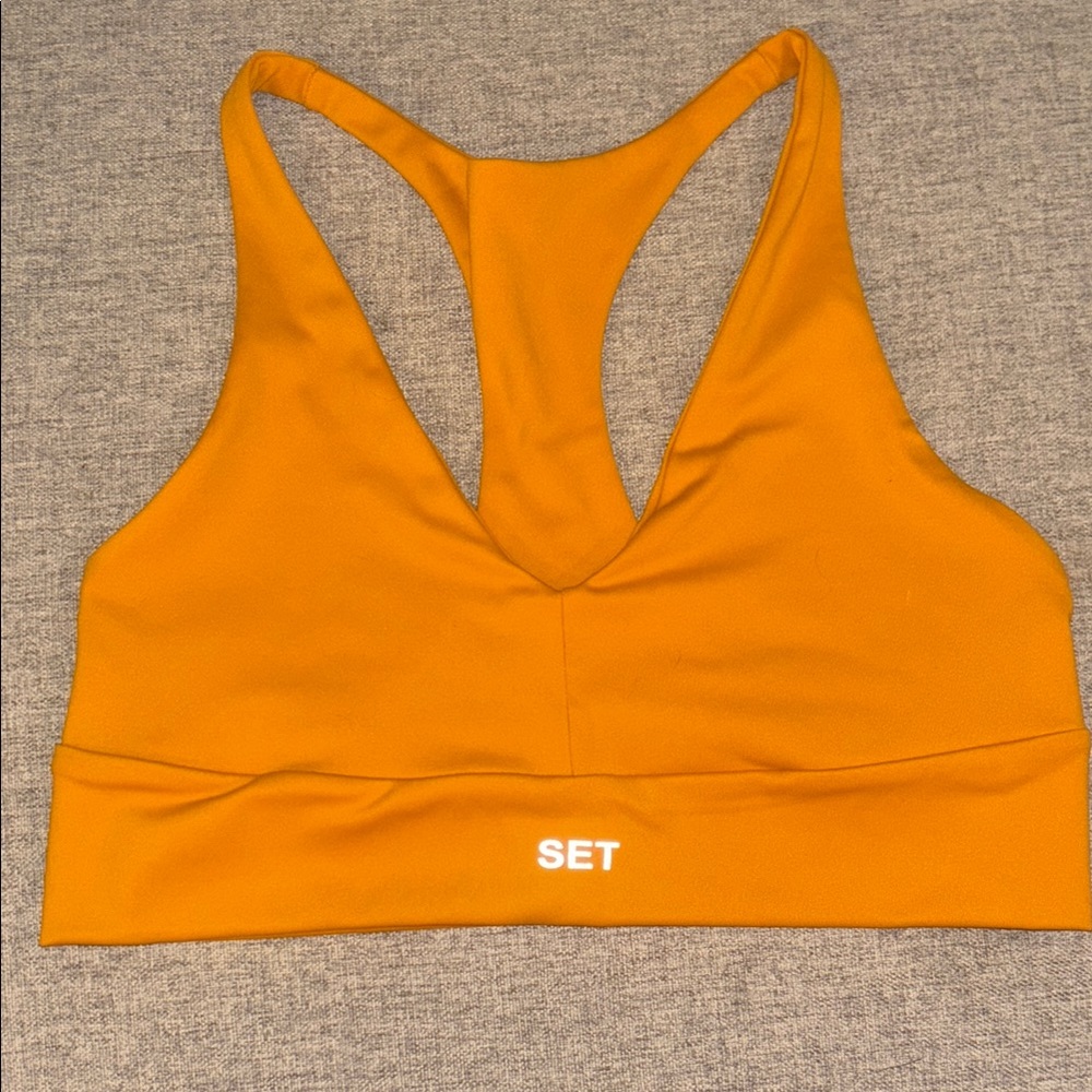 SET Active Women's Sports Bra in Mustard Yellow